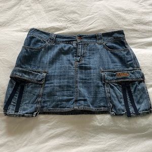 Vintage Y2K Denim DKNY Cargo Miniskirt